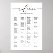 Modern Rusticaal Alfabetisch Stoelenkaart Bord Poster (Voorkant)