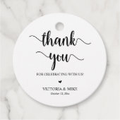 Modern rustiek, bruiloft dank u geschenken, bedankjes labels (Voorkant)