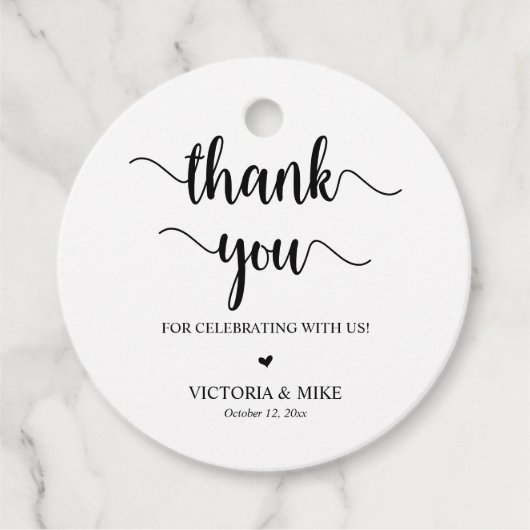 Modern rustiek, bruiloft dank u geschenken, bedankjes labels (Voorkant)