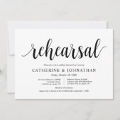 Modern rustiek, bruiloft repetitie en diner kaart (Voorkant)