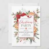 Modern Rustiek Citrus Sinaasappel Kerstfeest Kaart (Voorkant)