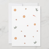 Modern Rustiek Citrus Sinaasappel Kerstfeest Kaart (Achterkant)