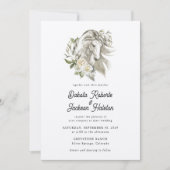 Modern Rustiek Country Horse Bloemen Huwelijk I Kaart (Voorkant)