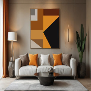 Modern rustiek decor voor woonkamer of slaapkamer poster