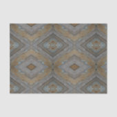 Modern rustiek diamanten patroon verweerde houtner tissuepapier (Voorkant)