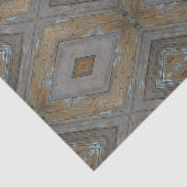 Modern rustiek diamanten patroon verweerde houtner tissuepapier (Detail)