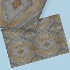 Modern rustiek diamanten patroon verweerde houtner tissuepapier