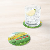 Modern Rustiek Festival Wedfest Wedding Ronde Kartonnen Onderzetter (Insitu)