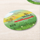 Modern Rustiek Festival Wedfest Wedding Ronde Kartonnen Onderzetter (Gebogen)