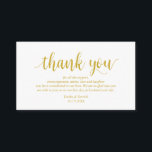 Modern Rustiek Geel Goud, bruiloft Dank u Informatiekaartje<br><div class="desc">Dit is de Modern Rustic,  Geel Goud Script,  Wedding receptie Enclosure Kaart. U kunt de kleuren van het lettertype wijzigen en uw huwelijksdetails toevoegen in het bijpassende lettertype / belettering. #TeeshaDerrick</div>