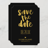Modern rustiek goud Save the Date Wedding (Voorkant / Achterkant)