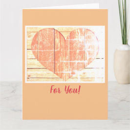 Modern rustiek hart cadeau Kaart