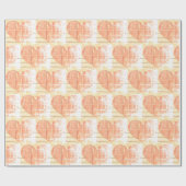 Modern rustiek hart inpakpapier (Vlak)