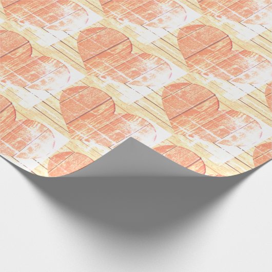 Modern rustiek hart inpakpapier (Hoek)