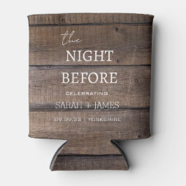 Modern rustiek hout de nacht voor de bruiloft blikjeskoeler