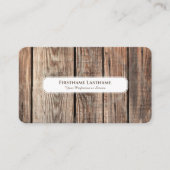 Modern rustiek houten interieur design elegant wit visitekaartje (Voorkant)