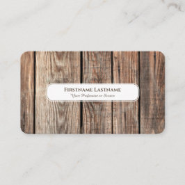 Modern rustiek houten interieur design elegant wit visitekaartje