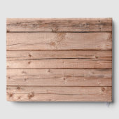 Modern rustiek houten monogram gastenboek (Achterkant)