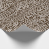 Modern rustiek houtnerf inpakpapier bruin (Hoek)