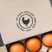 Modern rustiek kippenei gepersonaliseerd Boerderij Zelfinktende Stempel