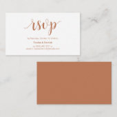 Modern Rustiek, Koperen Script, online RSVP Informatiekaartje (Voorkant / Achterkant)
