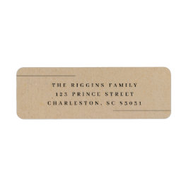 Modern rustiek Kraft retouradres Etiket