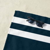 Modern rustiek Lake House | Navy White Strandlaken (In situ)