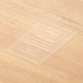 Modern rustiek minimaal elegant acryl uitnodigingen (Laagn)
