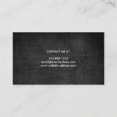 MODERN RUSTIEK MONOGRAM Blauwe Tekst & Zwart Hout Visitekaartje (Achterkant)