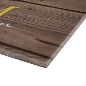 Modern rustiek monogram snijplank (Hoek)