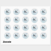Modern rustiek oceaan Baby shower dank u gunst Ronde Sticker (Vel)