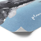 Modern rustiek oceaan Baby shower Drinken teken Poster (Hoek)