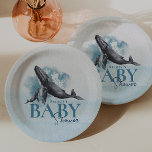 Modern rustiek oceaan Baby shower Papieren Bordje<br><div class="desc">Introductie van onze moderne rustieke oceaan baby shower papier borden, een boeiend ontwerp dat prachtig combineert tropische elementen met minimalistische charme. Deze unieke uitnodiging legt de essentie vast van een onder-het-zee thema, met rustgevende waterverf tinten van blauw en grijs met nautische zee wezens. De casual maar verfijnde stijl spreekt degenen...</div>