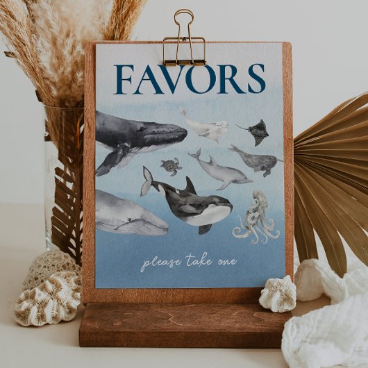 Modern rustiek Ocean Baby shower Favorieten teken Poster