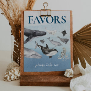 Modern rustiek Ocean Baby shower Favorieten teken Poster