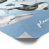 Modern rustiek Ocean Baby shower Favorieten teken Poster (Hoek)