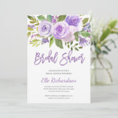 Modern rustiek Paarse krans Vrijgezellenfeest Kaart (Staand voorkant)