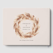 modern rustiek pampas gras bruiloft Gastenboek (Achterkant)