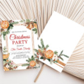 Modern rustiek Sinaasappel citrus kerstfeest Kaart