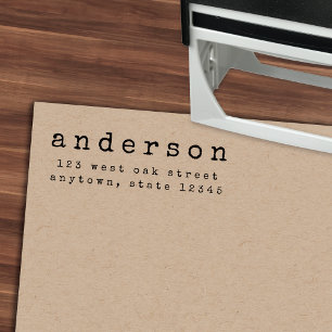 Modern rustiek type retouradres zelfinktende stempel