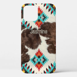 Modern rustiek Western Koeienhuid Patroonnaam Case-Mate iPhone Case