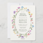 Modern rustiek Wildflower Vrijgezellenfeest Kaart (Voorkant)