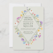 Modern rustiek Wildflower Vrijgezellenfeest Kaart (Voorkant)