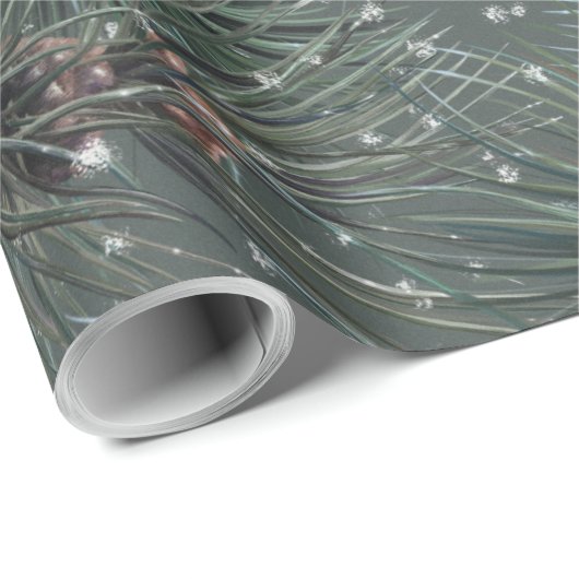 Modern rustiek winterpijnpatroon cadeaupapier (Rol Hoek)