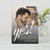 Modern rustiek zei ze ja verlovingsfeest kaart (Staand voorkant)