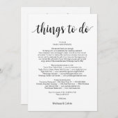 Modern Rustiek, Zwart, Dingen om te doen, Reissche Programmakaart (Voorkant / Achterkant)