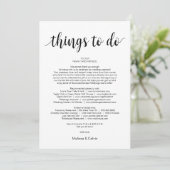 Modern Rustiek, Zwart, Dingen om te doen, Reissche Programmakaart (Staand voorkant)