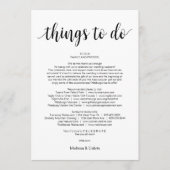 Modern Rustiek, Zwart, Dingen om te doen, Reissche Programmakaart (Voorkant)