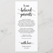 Modern rustiek, zwart, plaats instelling dank u ka programmakaart (Voorkant)