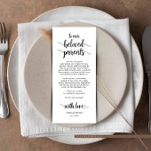 Modern rustiek, zwart, plaats instelling dank u ka programmakaart